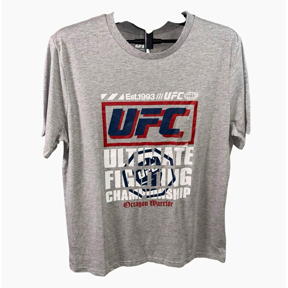 UFC Ultimate Fighting Championship Octagon Warrior T Shirt Men’s Large NWT Gray